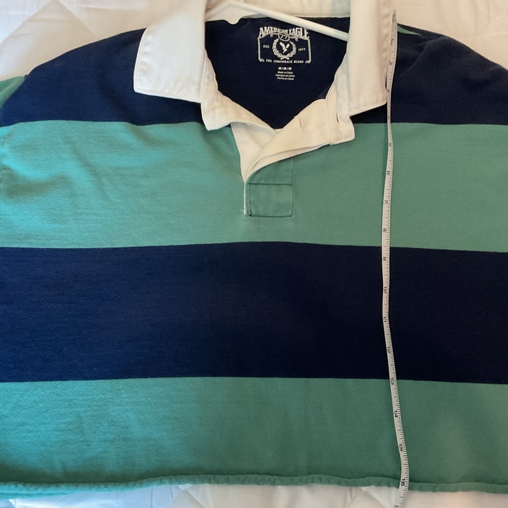 AMERICAN EAGLE OUTFITTERS CROPPED Rugby Shirt - Picture 4 of 6